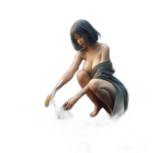 dress, umbrella, staff, jewelry, photorealistic, concept art, 3d render, fantasy art transparent PNG cut-out