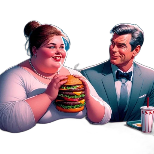 food, robot, dress, concept art, comic book art, vaporwave, pixel art, neon lights transparent PNG cut-out