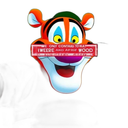 mask, 3d render, concept art, cartoon, tigger, jungle, book, portrayed transparent PNG cut-out