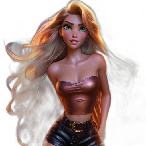 hair, dress, fantasy art, concept art, comic book art, cartoon, fire, golden transparent PNG cut-out