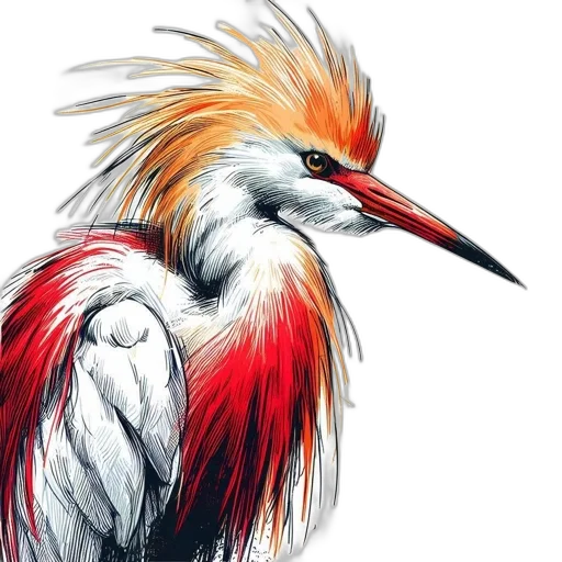 animal, hair, creature, watercolor, concept art, photorealistic, fantasy art, bird transparent PNG cut-out