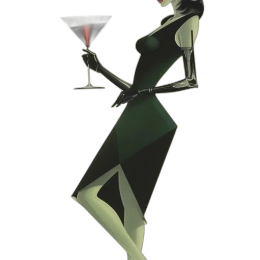 dress, staff, jewelry, concept art, 3d render, fantasy art, cartoon, green transparent PNG cut-out