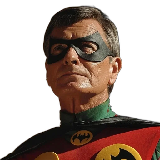 mask, face, comic book art, man, red, green, superhero, costume transparent PNG cut-out