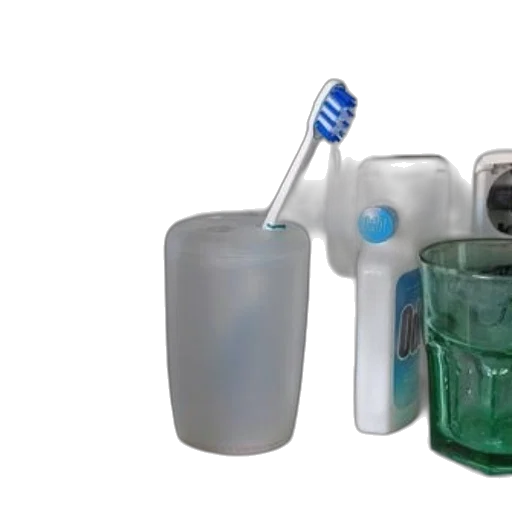 bottle, 3d render, photorealistic, bathroom, countertop, sensodyne, toothpaste, toothbrush transparent PNG cut-out