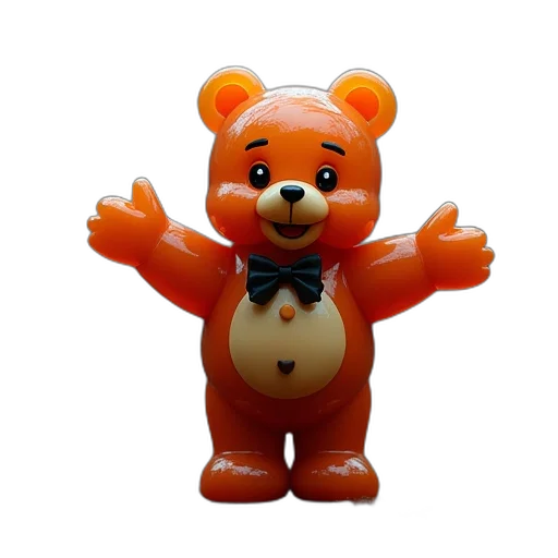 staff, 3d render, photorealistic, concept art, gummy, bear, song, halloween transparent PNG cut-out