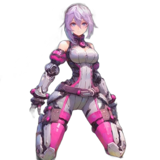 robot, weapon, sword, dress, concept art, cyberpunk, pixel art, fantasy art transparent PNG cut-out