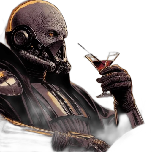 robot, concept art, cyberpunk, comic book art, fantasy art, dark, man, suit transparent PNG cut-out