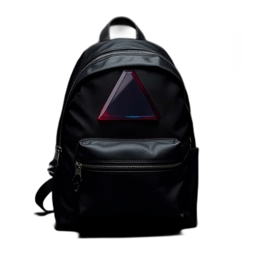 jacket, 3d render, vaporwave, cyberpunk, concept art, black, backpack, luminous transparent PNG cut-out