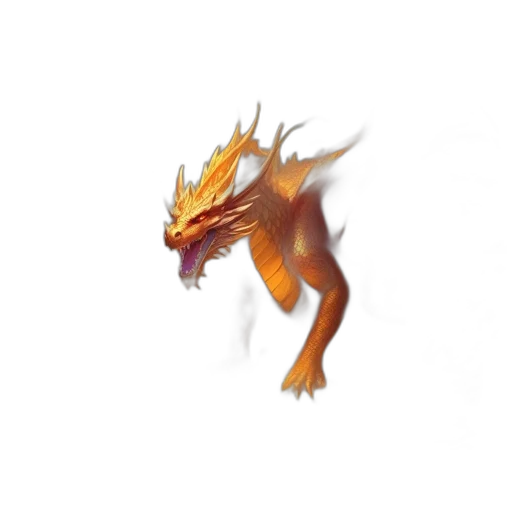 dragon, creature, animal, staff, concept art, pixel art, 3d render, fantasy art transparent PNG cut-out