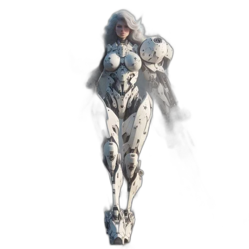 robot, weapon, creature, dress, concept art, 3d render, fantasy art, cyberpunk transparent PNG cut-out