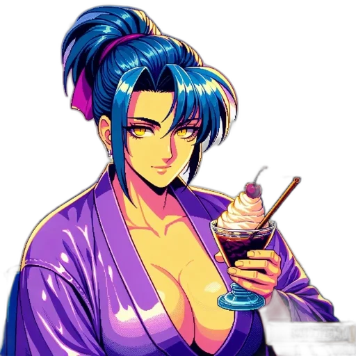 staff, vaporwave, cyberpunk, pixel art, anime, neon lights, blue, neon transparent PNG cut-out