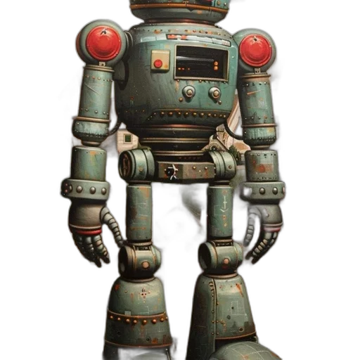 robot, staff, animal, creature, concept art, 3d render, cyberpunk, pixel art transparent PNG cut-out