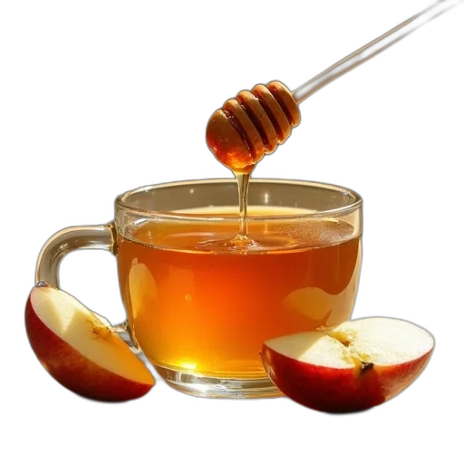 food, cup, honey, apple, dipper transparent PNG cut-out