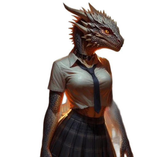 dragon, dress, creature, animal, concept art, fantasy art, 3d render, pixel art transparent PNG cut-out
