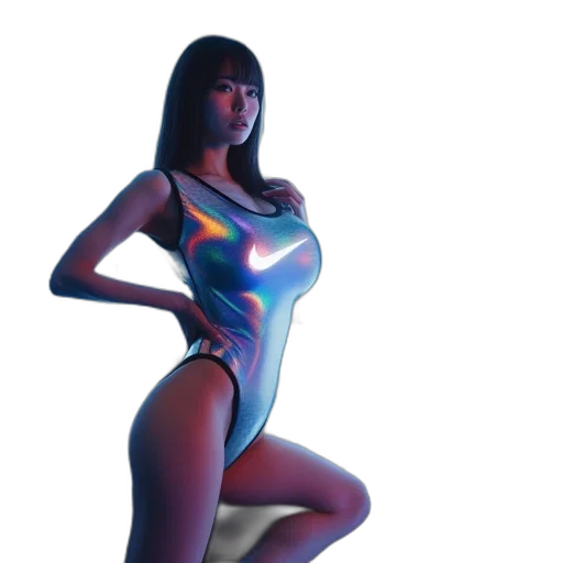 dress, robot, jewelry, 3d render, concept art, cyberpunk, fantasy art, neon lights transparent PNG cut-out