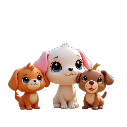 animal, 3d render, concept art, littlest, pet, shop, animals, series transparent PNG cut-out
