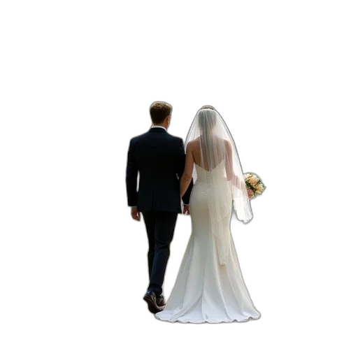 dress, jewelry, umbrella, staff, photorealistic, 3d render, concept art, bride transparent PNG cut-out