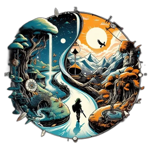 concept art, fantasy art, comic book art, pixel art, outer space, underwater, blue, golden transparent PNG cut-out