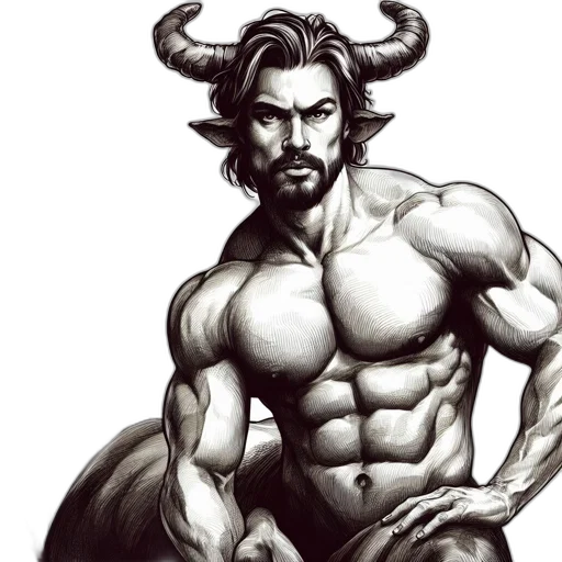 animal, fantasy art, comic book art, concept art, pencil sketch, imposing, figure, combines transparent PNG cut-out