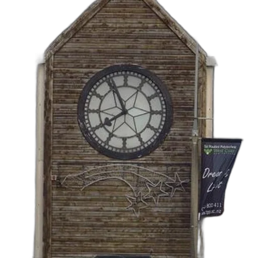 building, furniture, 3d render, concept art, wooden, clock, tower, large transparent PNG cut-out