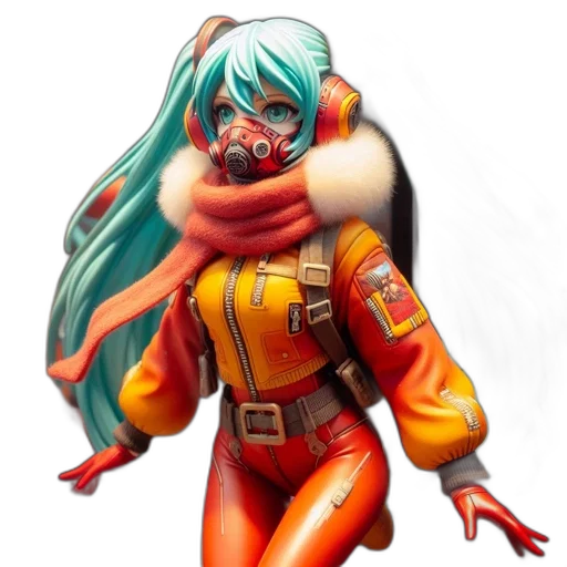 jacket, robot, concept art, cyberpunk, comic book art, 3d render, outer space, colorful transparent PNG cut-out