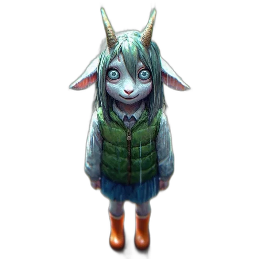 creature, animal, mask, staff, concept art, 3d render, pixel art, fantasy art transparent PNG cut-out