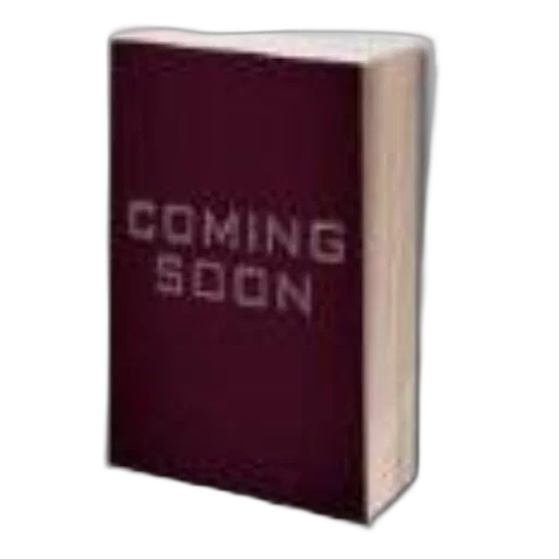 book, cover, text, coming, soon, white, letters, maroon transparent PNG cut-out