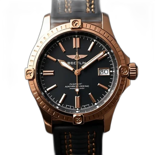jewelry, breitling, men, stainless, steel, 18ct, rose, gold transparent PNG cut-out