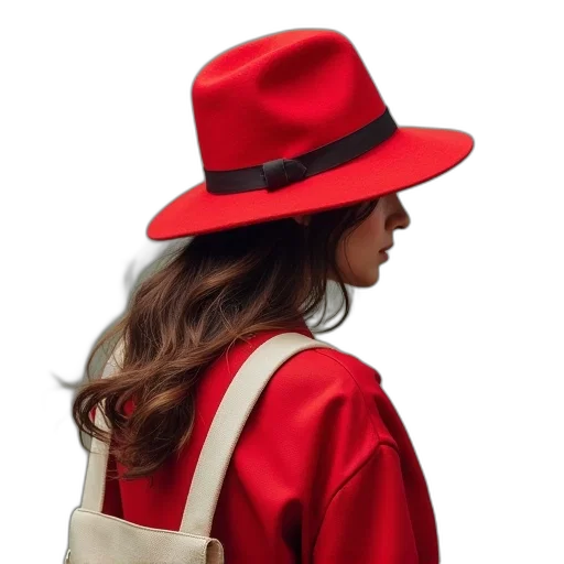 hat, jacket, staff, red transparent PNG cut-out