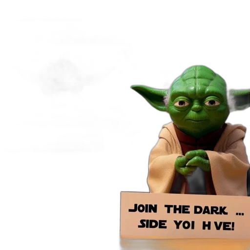 3d render, image, displays, mockup, computer, screen, featuring, yoda transparent PNG cut-out