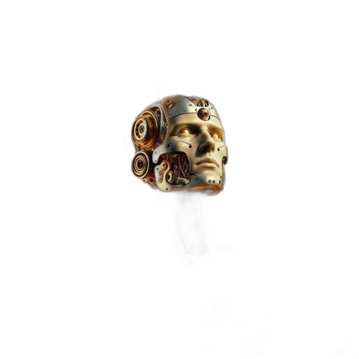 jewelry, face, mask, crown, 3d render, photorealistic, detailed, humanoid transparent PNG cut-out
