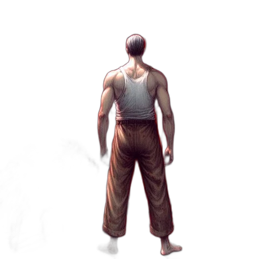 staff, jacket, weapon, sword, concept art, 3d render, photorealistic, pixel art transparent PNG cut-out