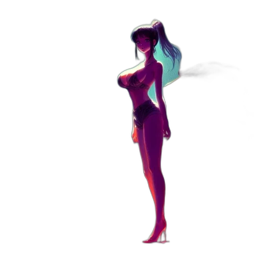 dress, staff, robot, hair, concept art, pixel art, fantasy art, 3d render transparent PNG cut-out