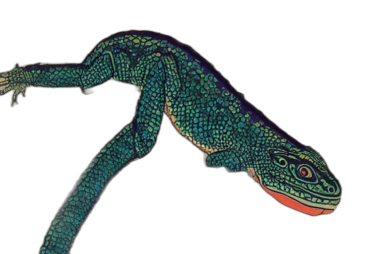 dragon, staff, animal, creature transparent PNG cut-out