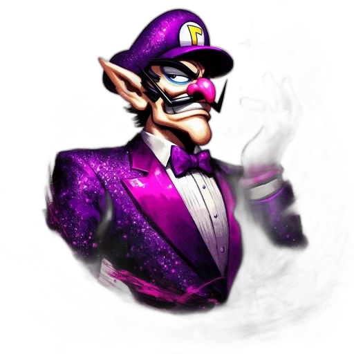 staff, mask, face, hat, concept art, 3d render, pixel art, vaporwave transparent PNG cut-out