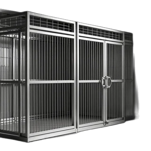 furniture, animal, 3d render, concept art, welded, caged, kennel, mesh transparent PNG cut-out