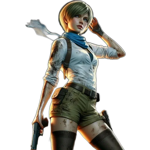 staff, weapon, jacket, concept art, comic book art, 3d render, fantasy art, female transparent PNG cut-out
