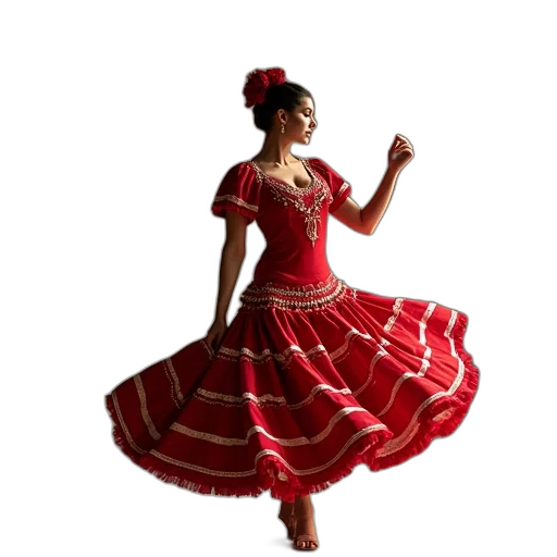 dress, photorealistic, 3d render, red transparent PNG cut-out
