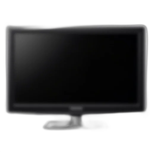 furniture, 3d render, sleek, modern, flat-screen, television, black, bezel transparent PNG cut-out