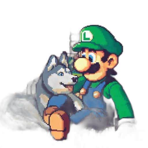 staff, animal, mask, pixel art, concept art, watercolor, cartoon, fog transparent PNG cut-out