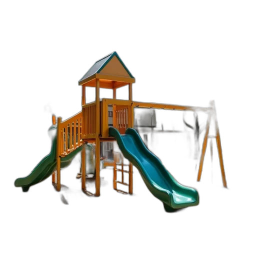 furniture, weapon, 3d render, photorealistic, concept art, pixel art, playground, green transparent PNG cut-out