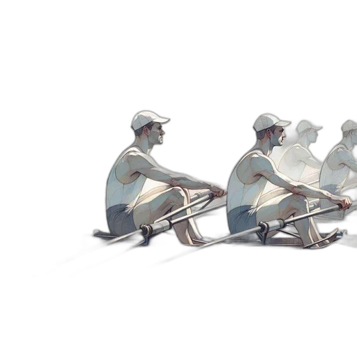robot, staff, concept art, 3d render, cyberpunk, vaporwave, pastel, group transparent PNG cut-out
