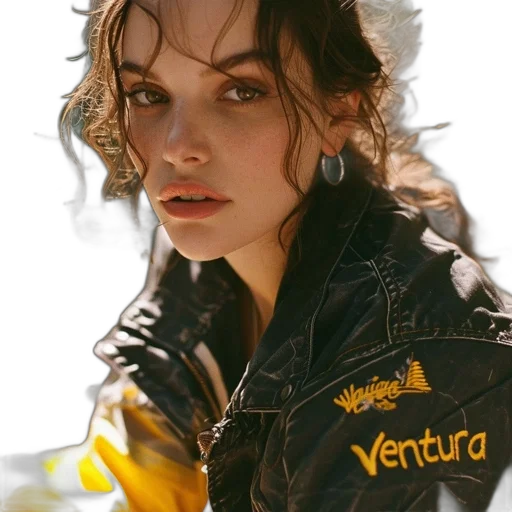 jacket, jewelry, face, hat, photorealistic, cyberpunk, concept art, oil painting transparent PNG cut-out