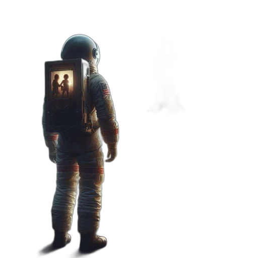 robot, jacket, mask, staff, concept art, pixel art, 3d render, photorealistic transparent PNG cut-out