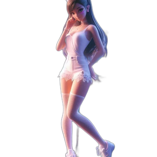 dress, concept art, 3d render, vaporwave, anime, neon lights, pastel, blue transparent PNG cut-out