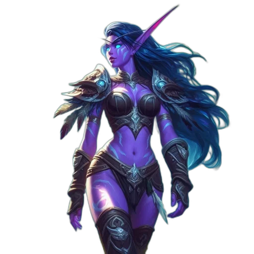 fantasy art, concept art, comic book art, pixel art, blue, dark, colorful, ethereal transparent PNG cut-out
