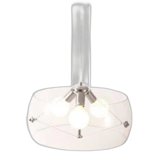 modern, pendant, light, three, bulbs, featuring, transparent, glass transparent PNG cut-out