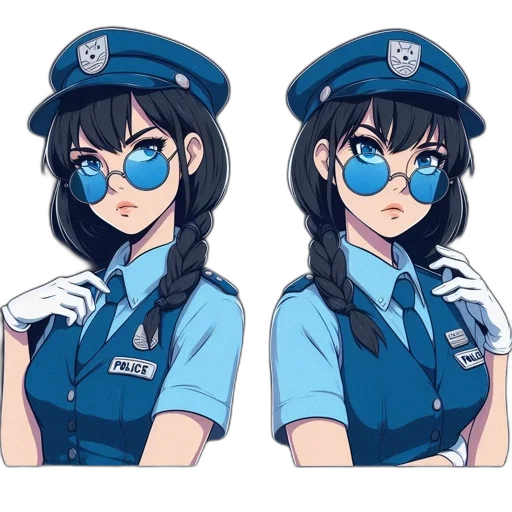 staff, anime, cartoon, concept art, pixel art, blue, two, identical transparent PNG cut-out