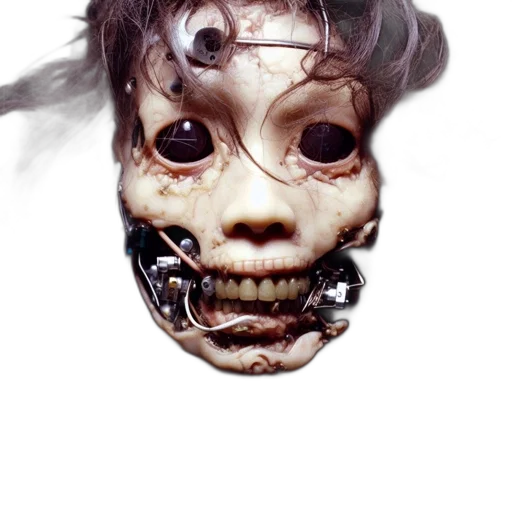mask, face, creature, robot, 3d render, photorealistic, concept art, comic book art transparent PNG cut-out