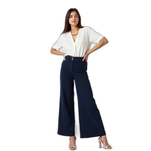 monochrome, woman, standing, her, hands, hips, wearing, white transparent PNG cut-out